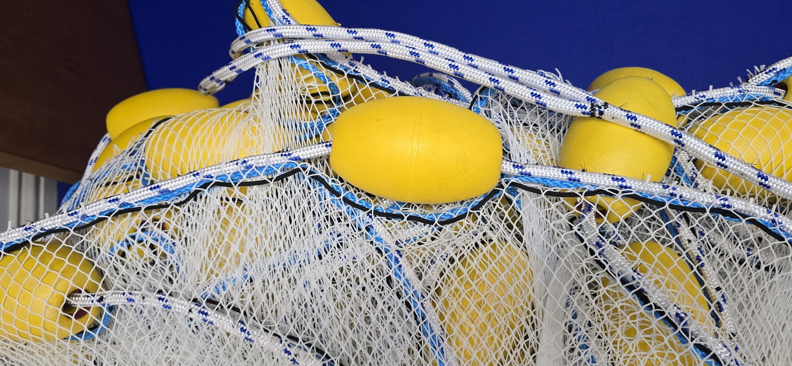 Fish farm seine net, 50m long by 3m deep, 22mm mesh